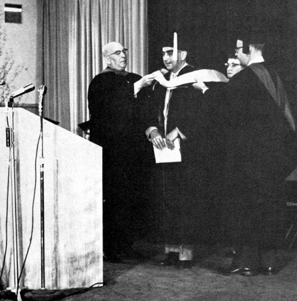 Teller receiving honorary degree
