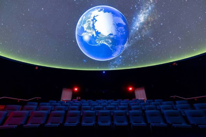 View inside the planetarium dome