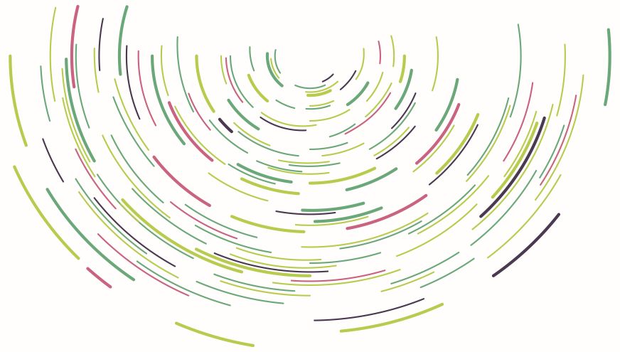 colorful star streaks in a circular pattern