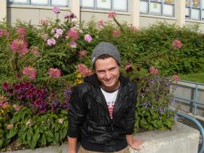 Graduate student, Tyler Hoyt is inspired to help others with a friendly smile. 9.2013