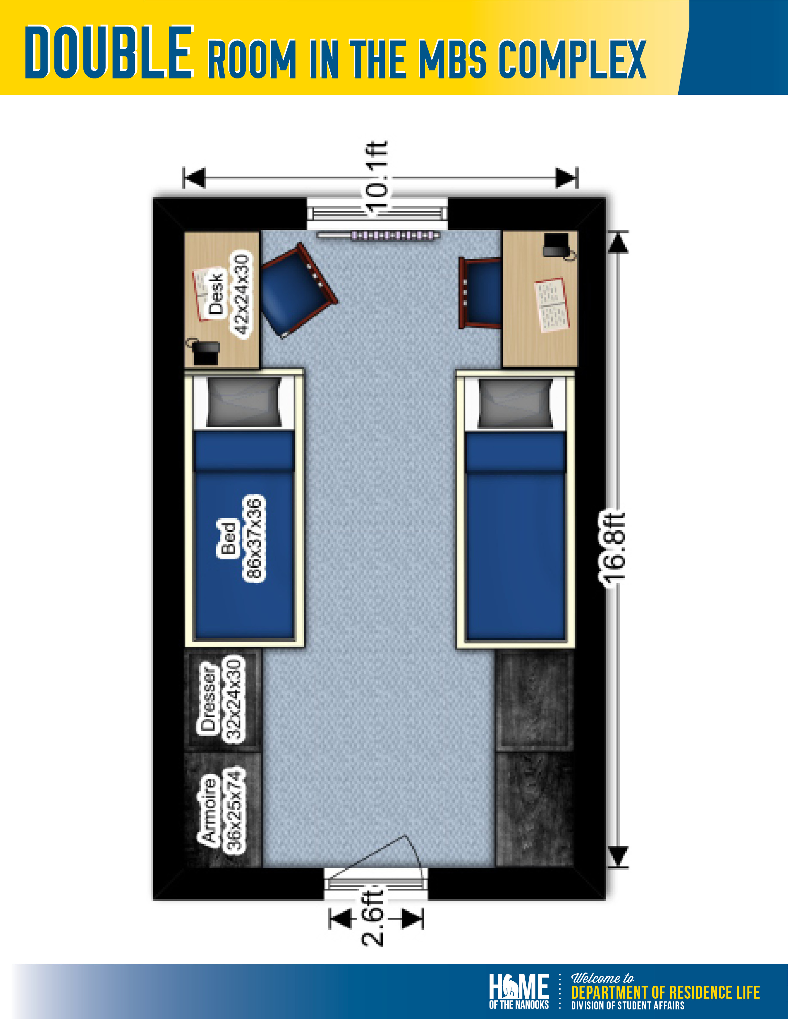 MBS Double room layout.