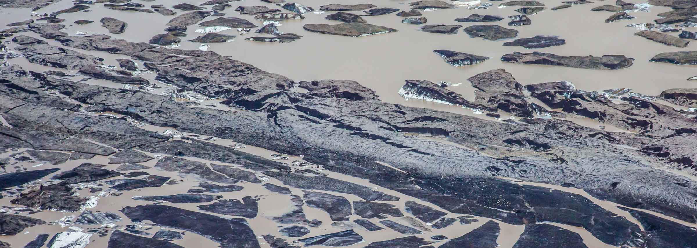 Ice breaking on a river