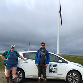 Iris and Henry with an EV in Kotzebue