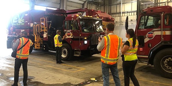 Electric garbage trucks