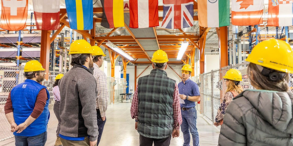 Tour of Golden Valley Electric Association’s Battery Energy Storage Systems facility.  Photo by Amanda Byrd/ACEP.