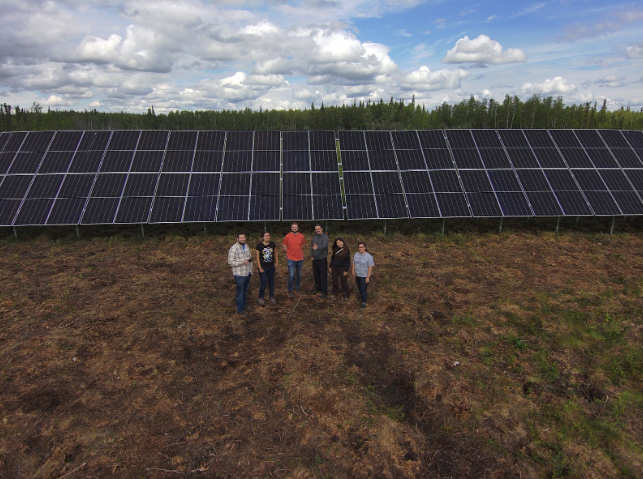 ACEP team members and Kartorium founders at the new solar array in Galena, Alaska. 