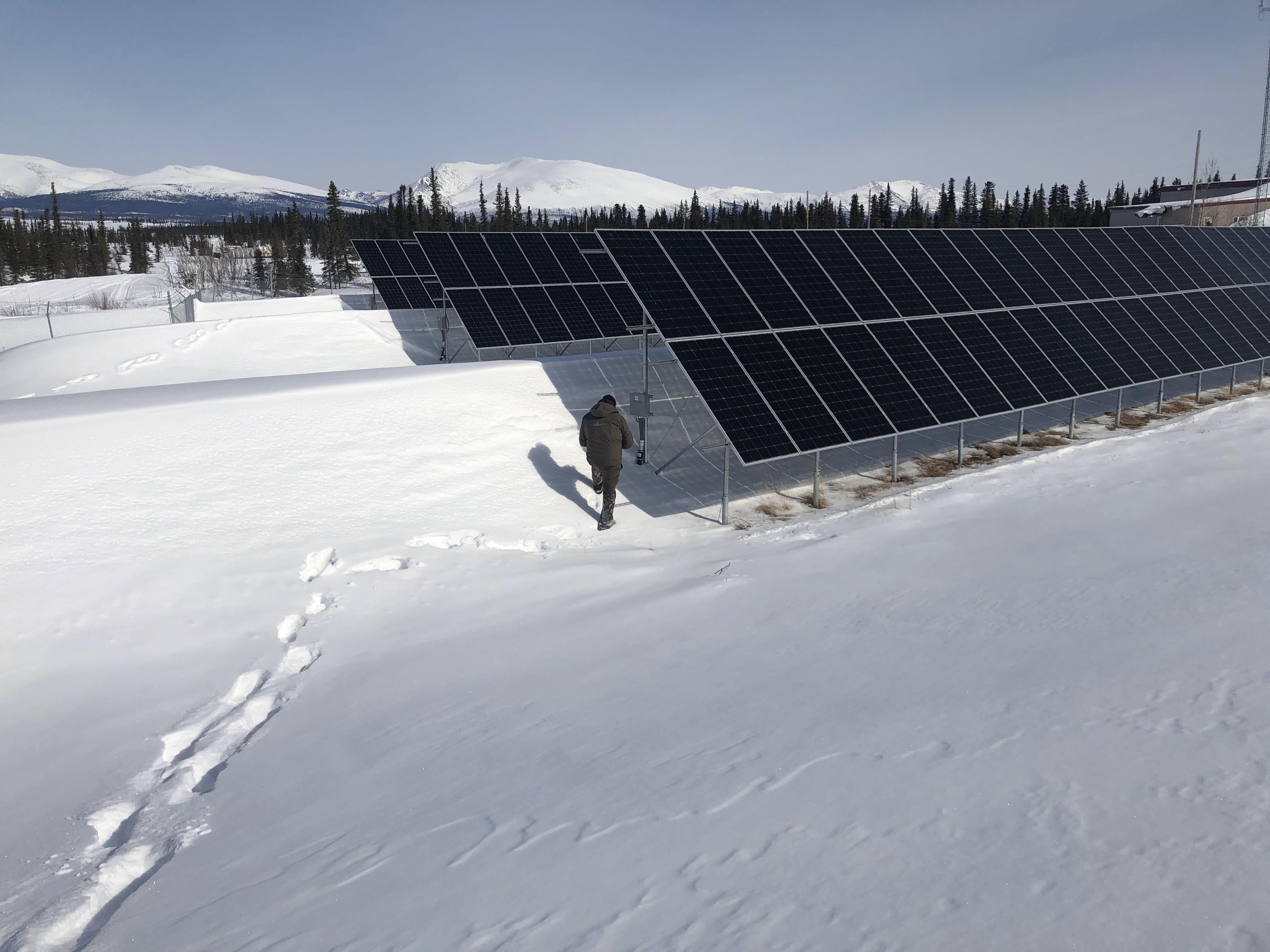 A solar farm in Shungnak, Alaska