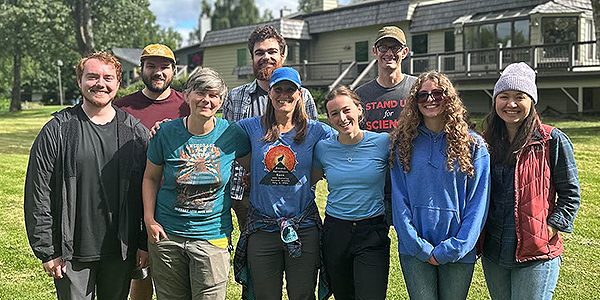 Intern Greta Laesch (center, first row) with the Anchorage office ACEP team. Photo by Angus Henderson.