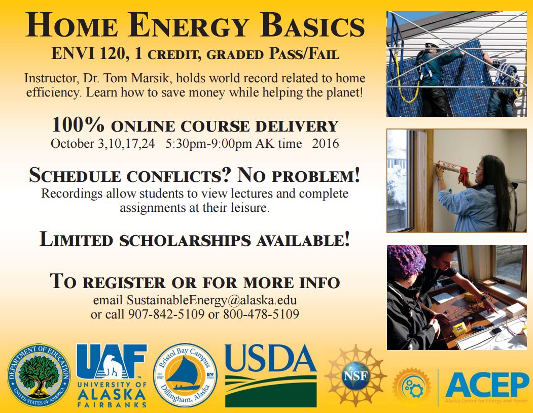 ENVI 120 Home Energy Basics