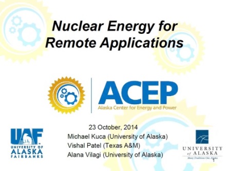 Nuclear Energy for Remote Applications Presentation Recording Online