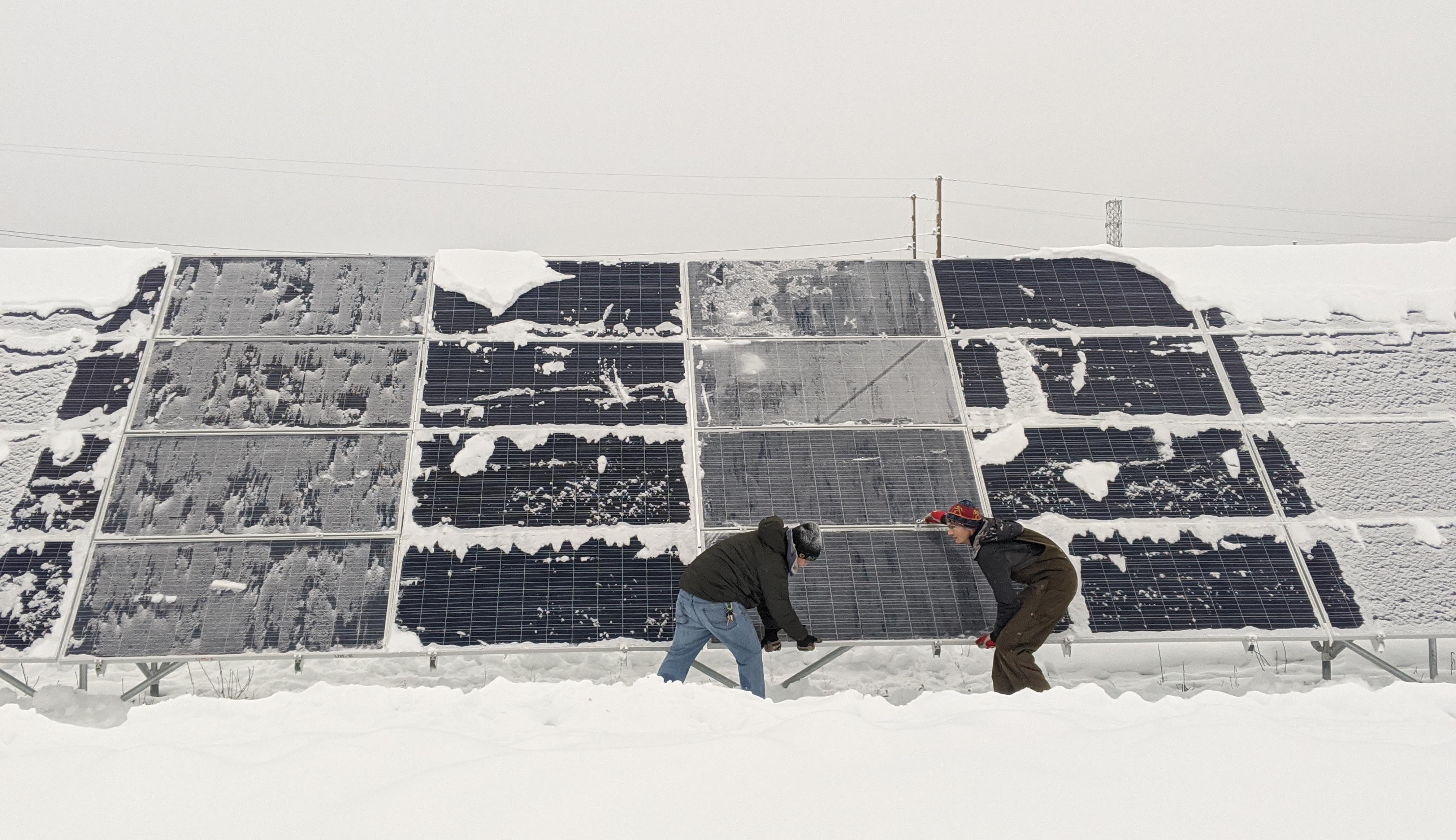 Snow-Shedding Coatings Added to GVEA Solar Panels