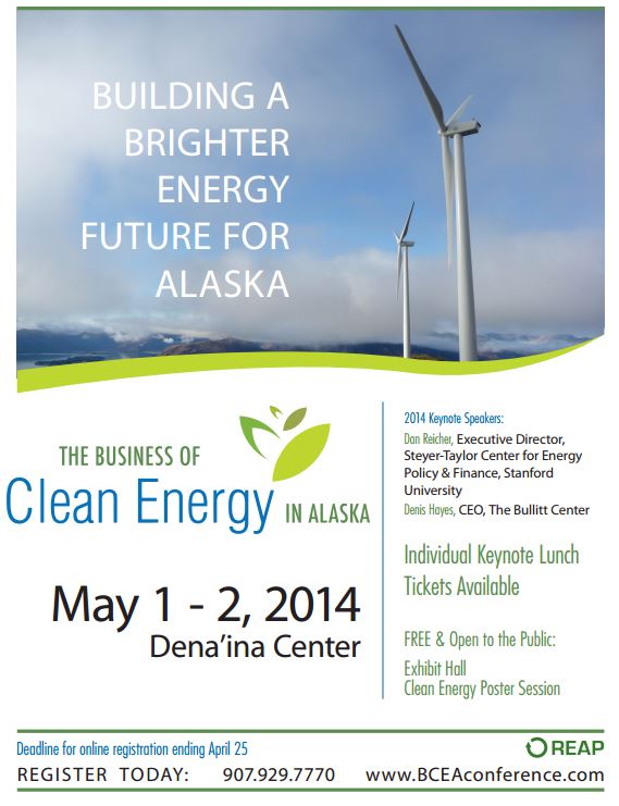 Business of Clean Energy in Alaska, May 1st to 2nd, 2014
