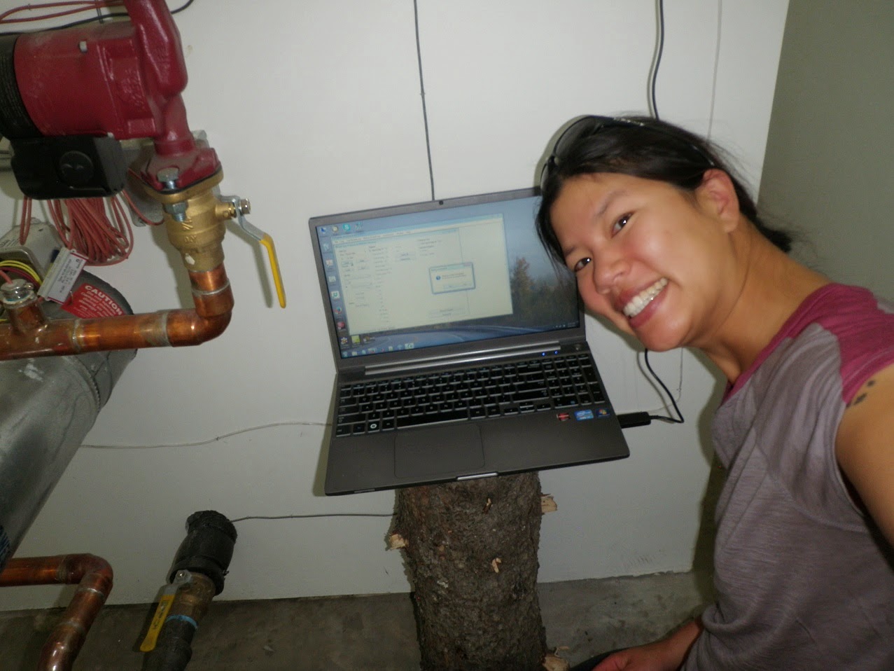 ACEP Researcher Daisy Huang Traveled to Tanana for Biomass Boiler System