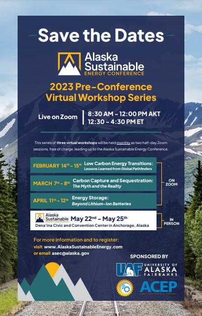 Free Alaska Sustainable Energy Conference Pre-Conference Workshop Series