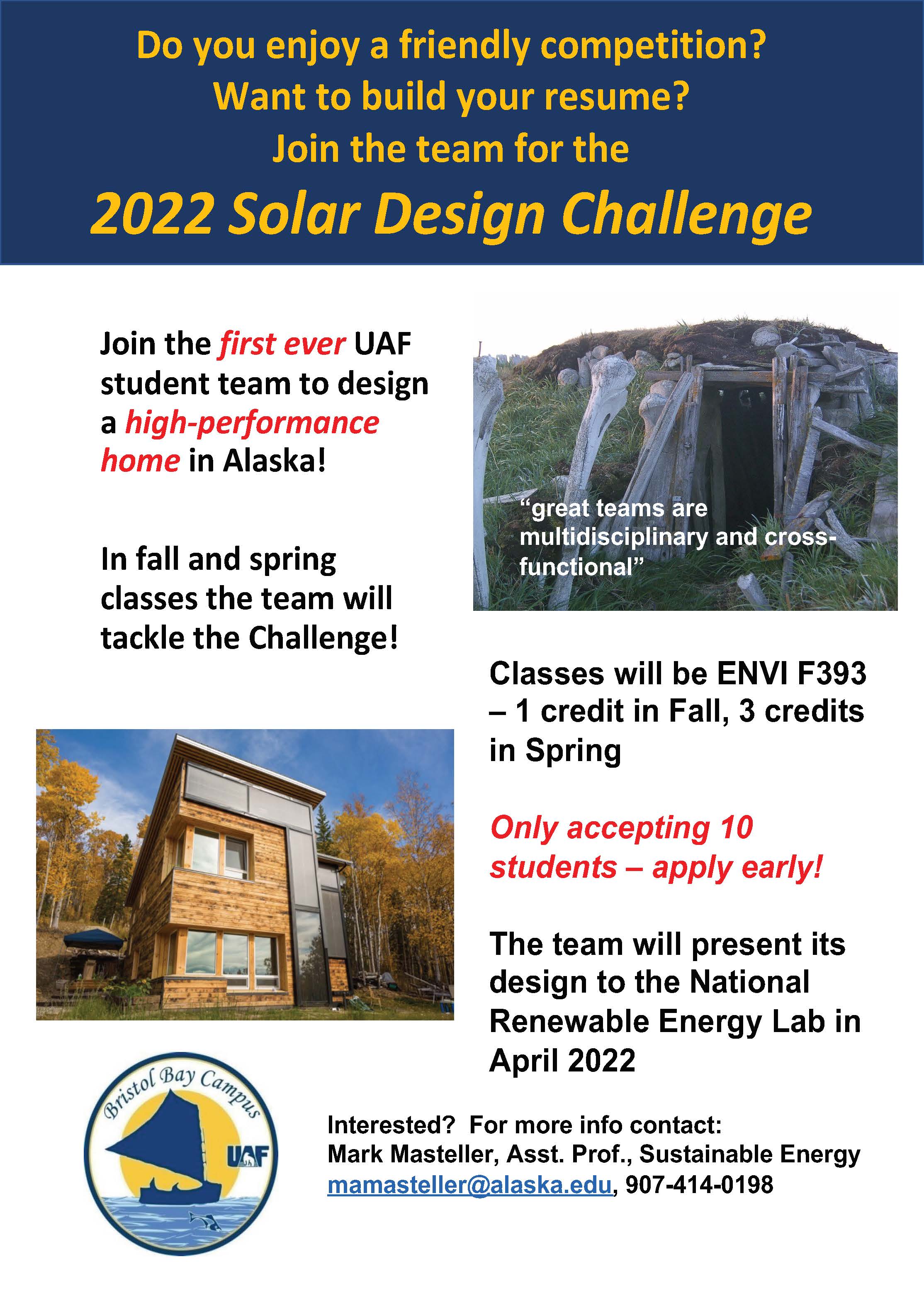 Students — Join UAF’s Solar Design Challenge Team