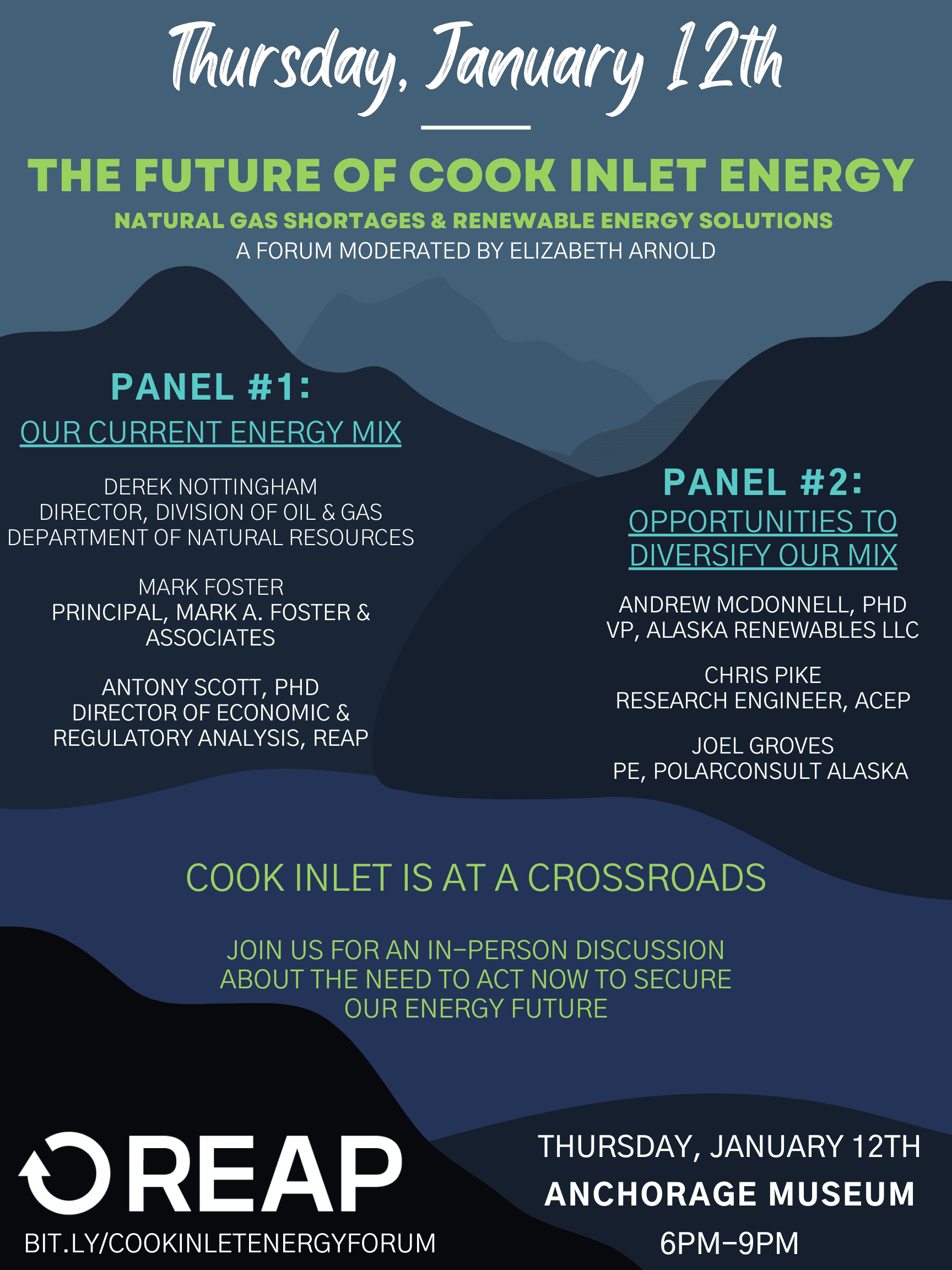 Join REAP for In-Depth Look at Energy Challenges in Cook Inlet