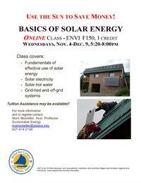 Basics -Solar Energy Flyer , FALL 2020