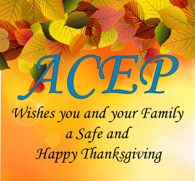 ACEP Wishes You a Happy Thanksgiving