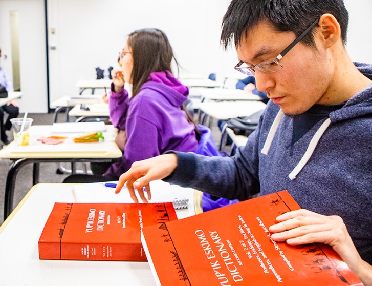 Student with books