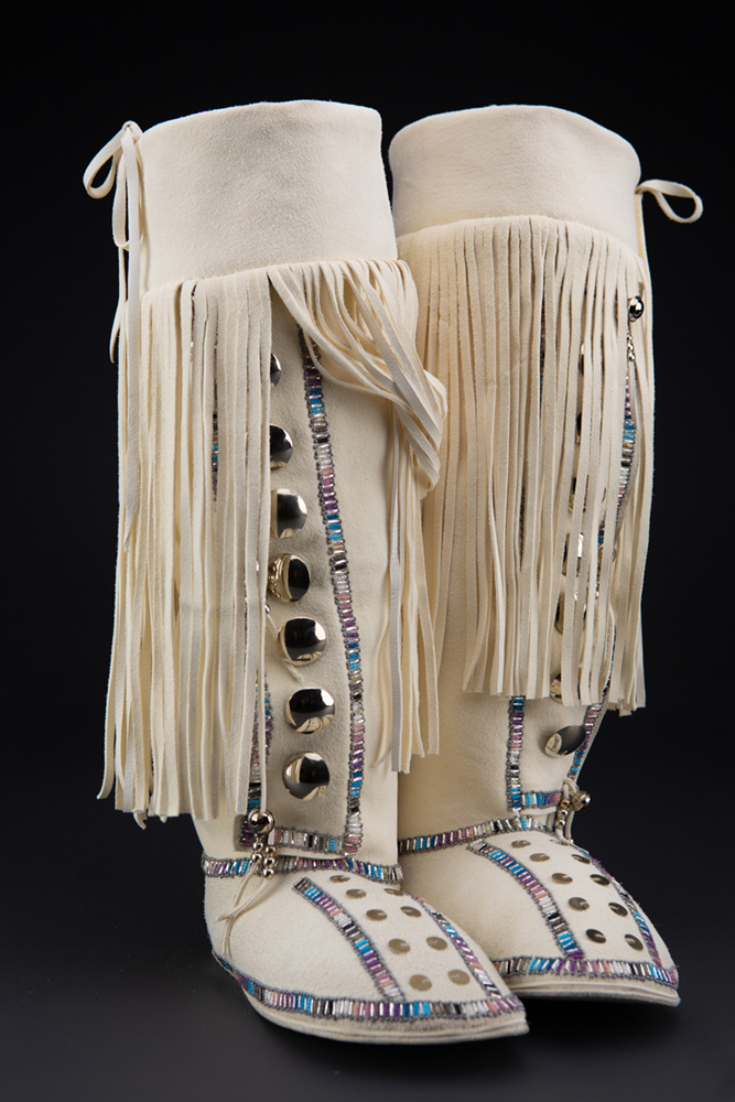 Hand sewn boots by Michelle Bailey. Image courtesy of the artist