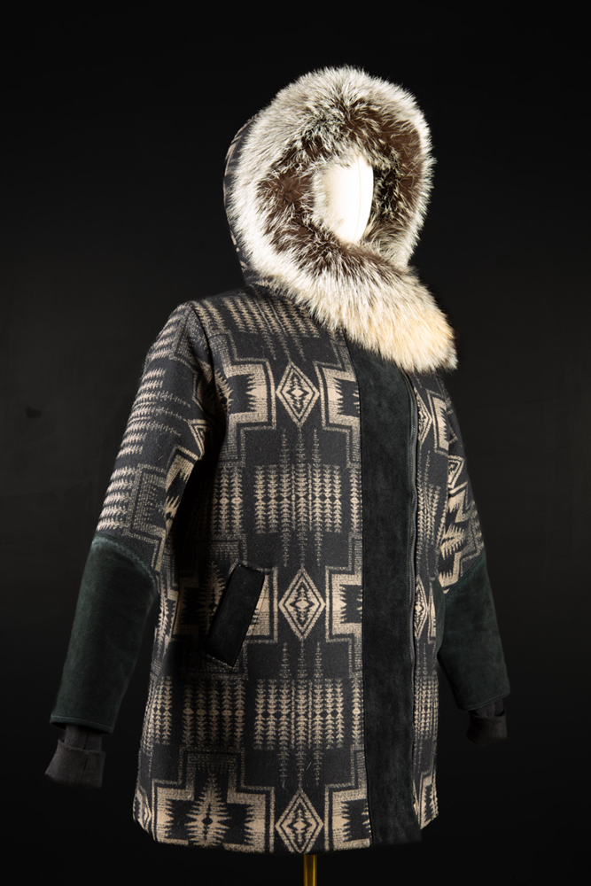 Hand sewn fur-lined parka by Michelle Bailey. Image courtesy of the artist