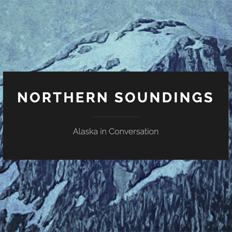 Title "Northern Surroundings" in a black box over a blue mountain illustration