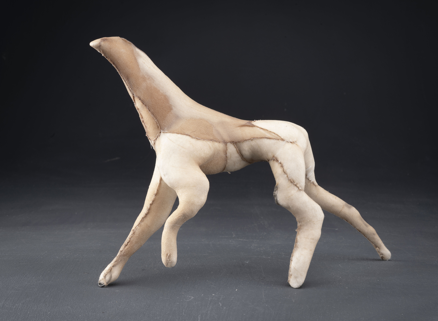 Sculpture of a lunging animal, courtesy of the artist