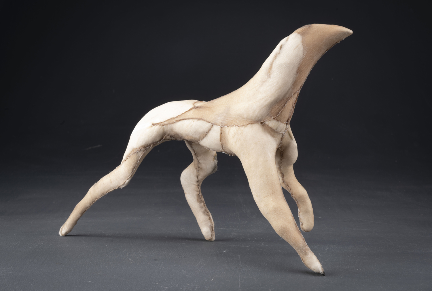 Sculpture of a lunging animal, courtesy of the artist