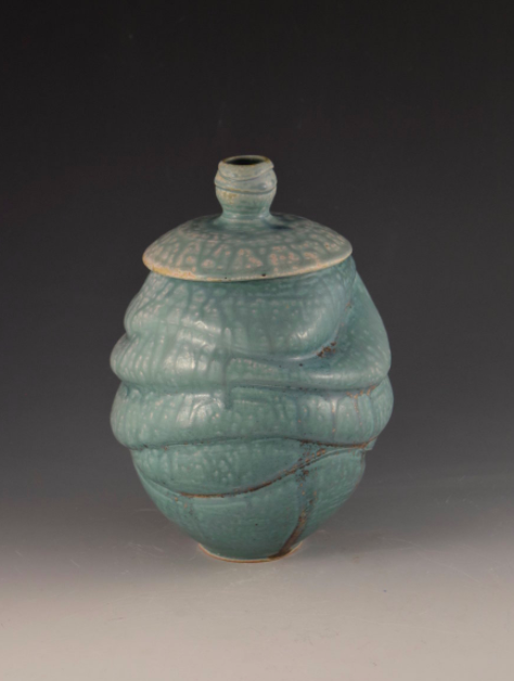 Turquoise pottery by Xochitl Harbison