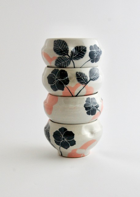 Stack of ceramic bowls by Sarah Beaty. Photo courtesy of Beaty