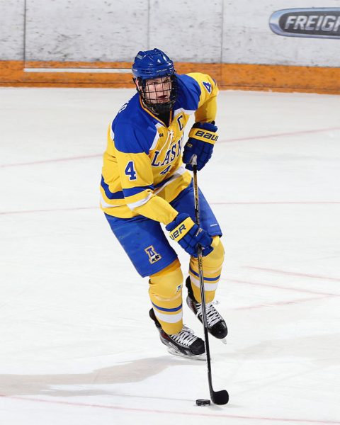 Colton Parayko skates at the Carlson Center in December 2014 during his third and final season with the Alaska Nanooks. Photo by Paul McCarthy.