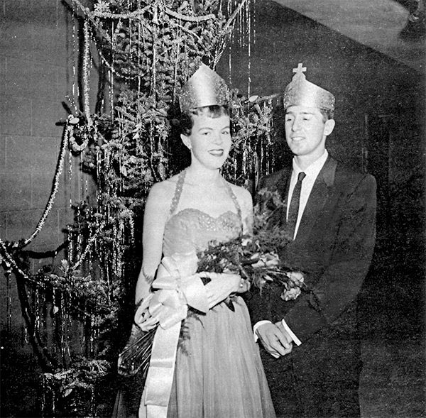 Ann Maxwell with her future husband, Joe Tremarello, in the 1957 Denali yearbook.