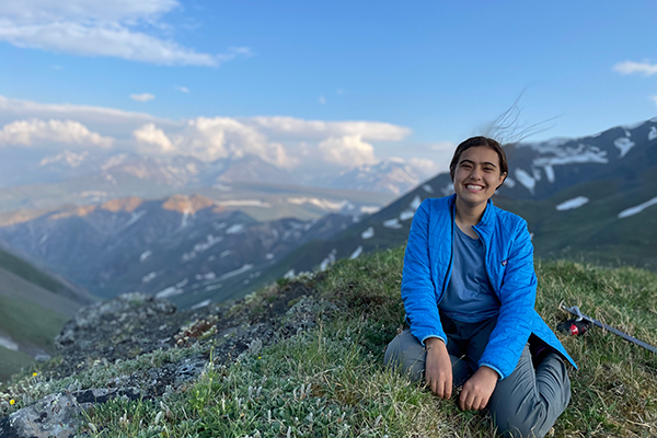 Xochitl Muñoz visits a scenic spot in Denali National Park.