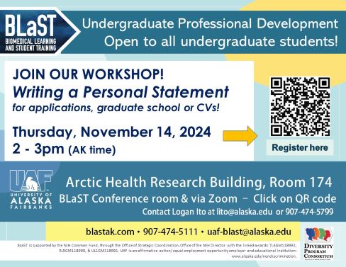 BLaST Undergrad Workshop flyer