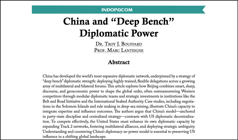 Chine "Deep-Bench" Diplomatic Power