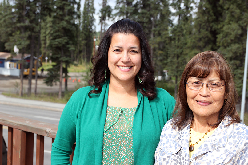 Alyeska Pipeline MBA Fellowship recipient Jennifer Maguire poses with her mother, Cora.