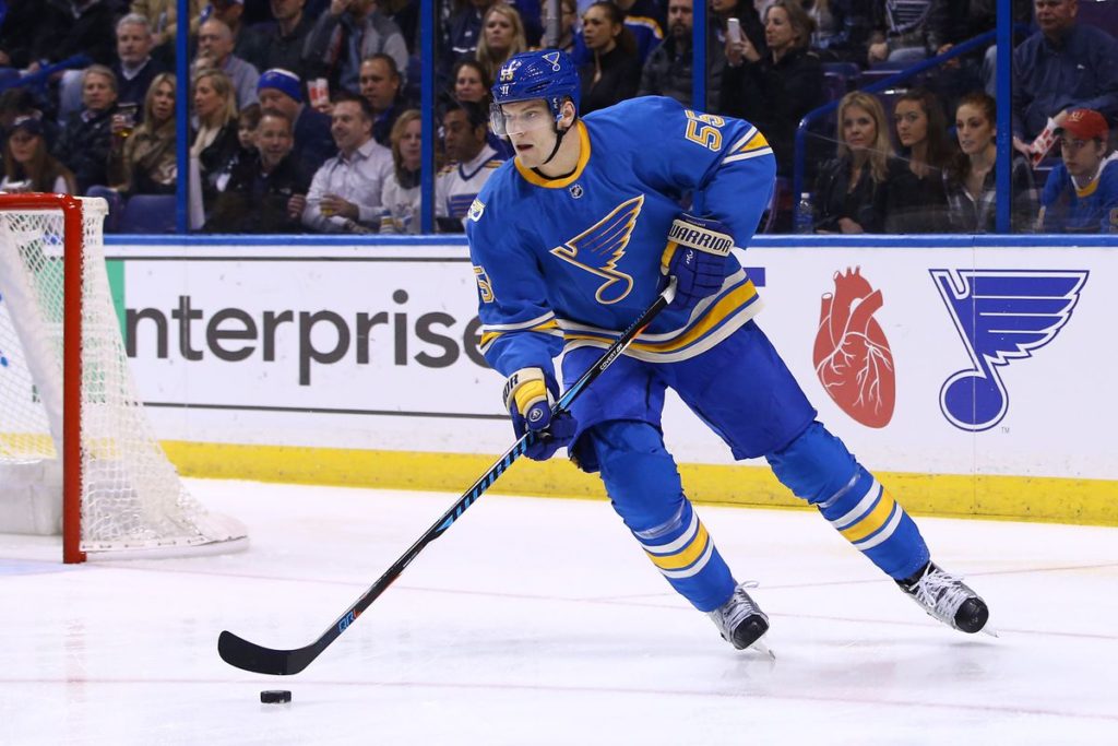 Colton Parayko playing for the St. Louis Blues
