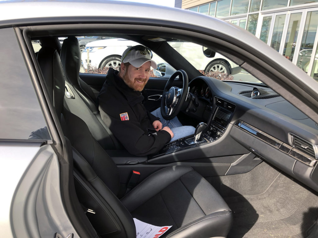 Jim is driven to succeed in his new Porsche! Photo courtesy of Jim Culley.. 