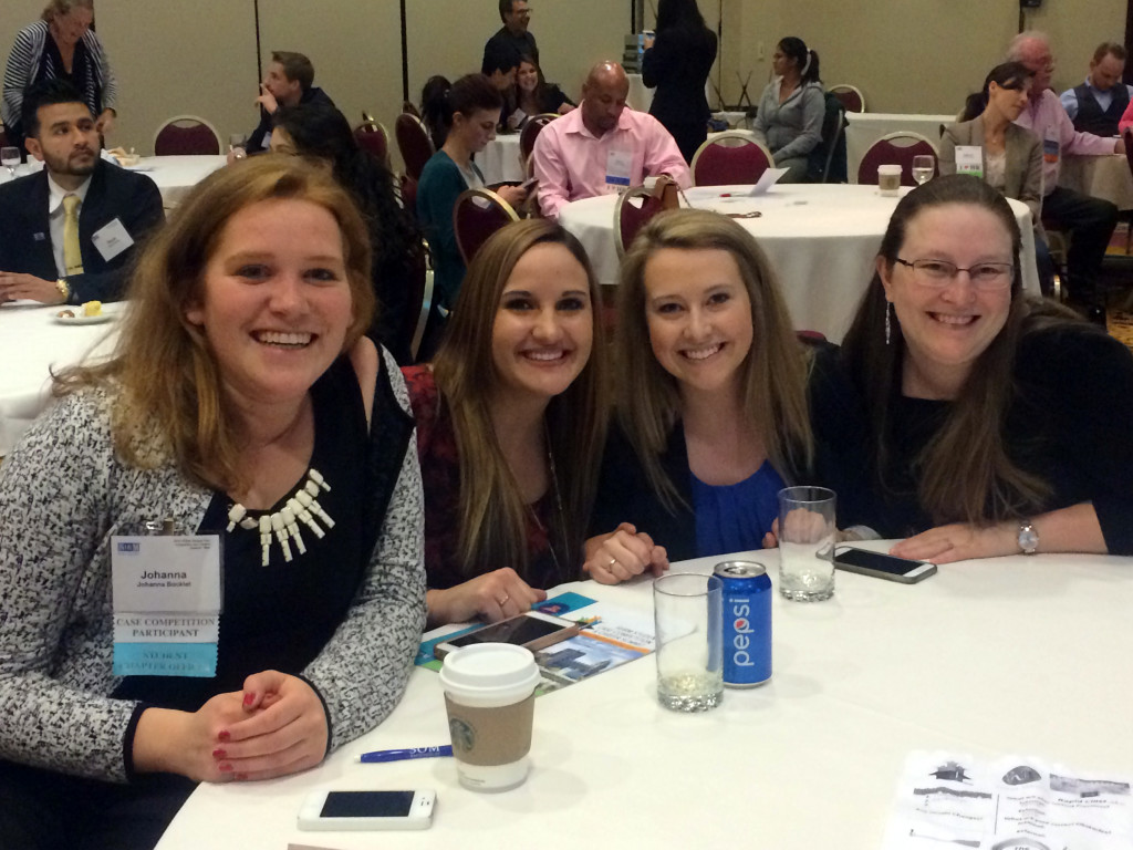 Johanna Bocklet, Laken Bordner, Jamie Boyle and Sara McBride recently took fourth place in a Society for Human Resource Management student competition in Utah. Photo courtesy of Kris Racina.