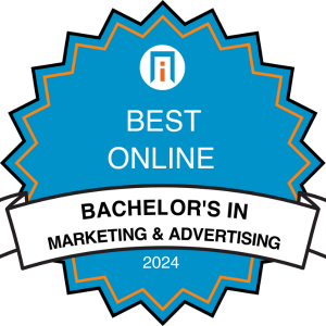 Academicinfluence.com 2024 Best Online Bachelors Marketing and Advertising badge