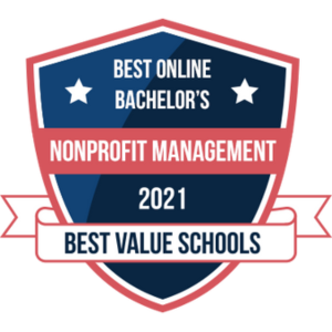 BestValueSchools.org 2021 Best Bachelor's Nonprofit Management Programs badge