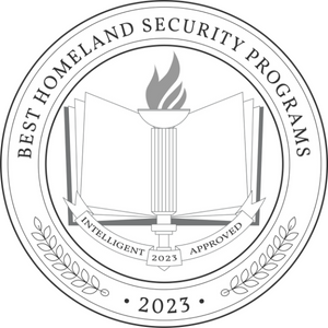 Intelligent.com 2023 Best Homeland Security Programs badge