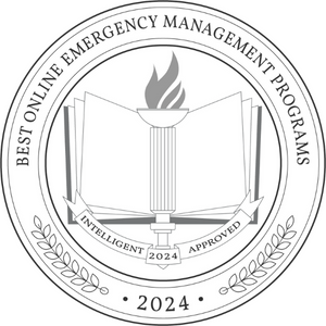Intelligent.com 2024 Best Online Emergency Management Programs badge
