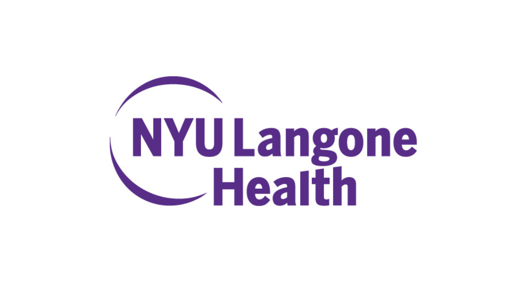 NYU Langone Health logo (purple text with circle)