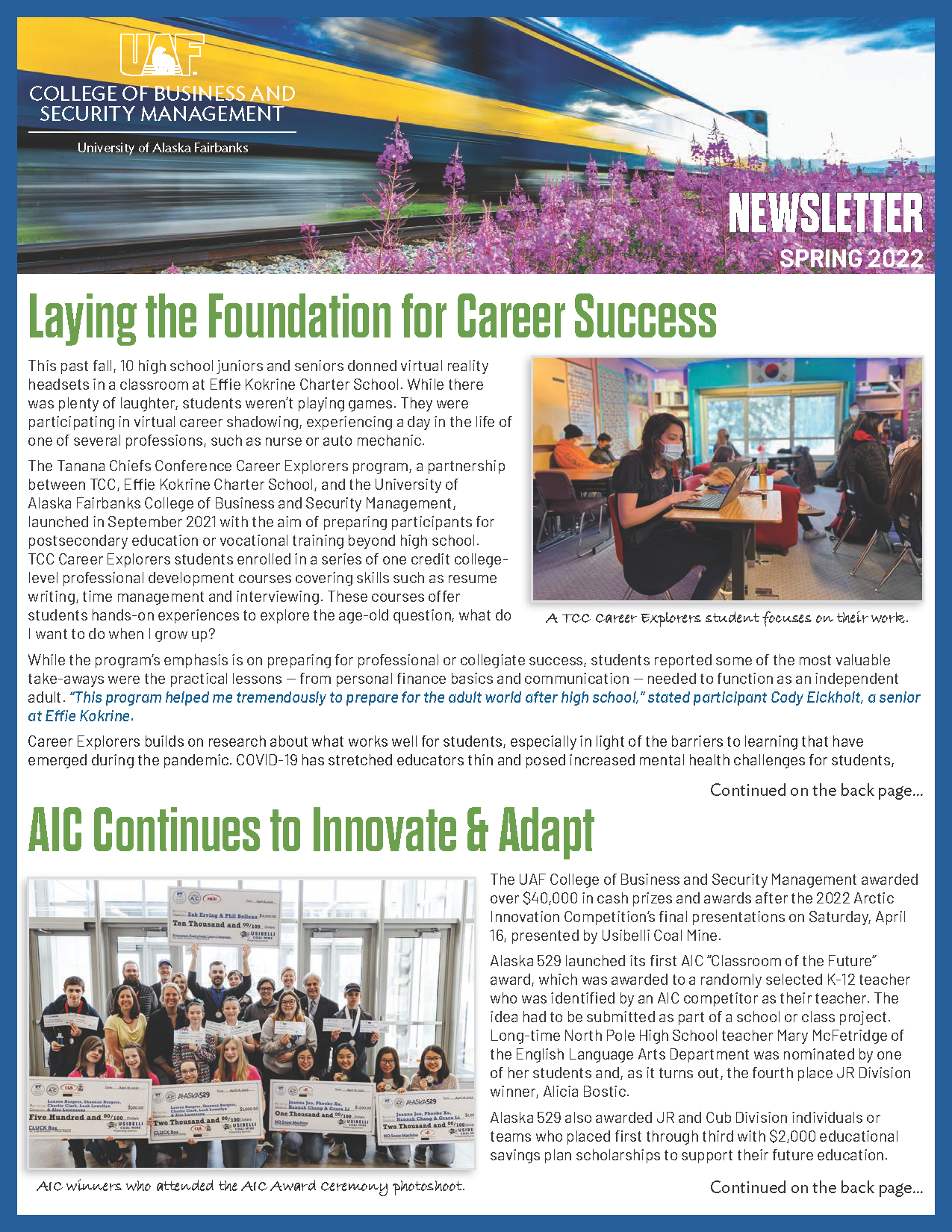 2022 Spring Newsletter Cover