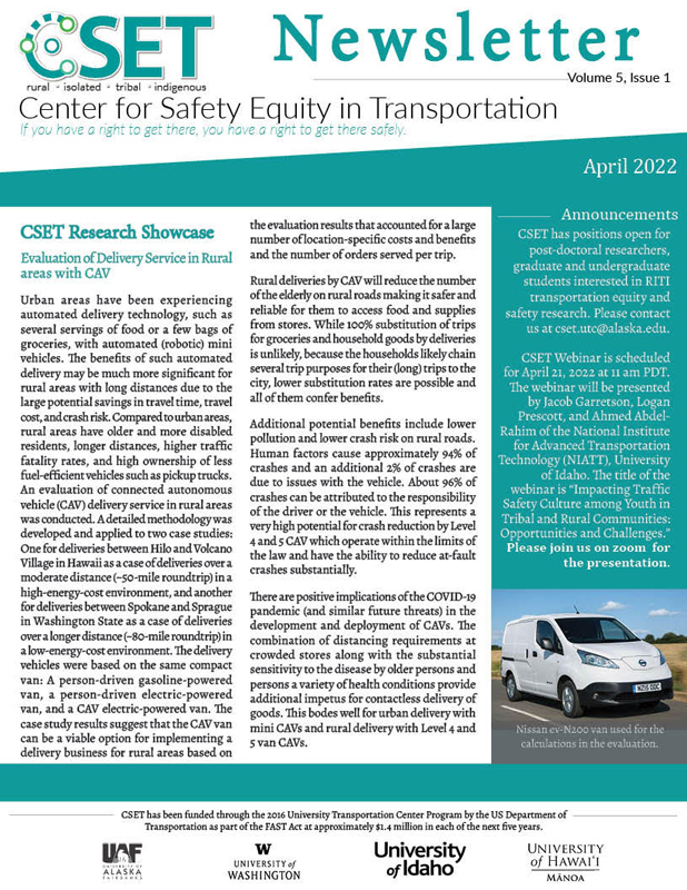 CSET Newsletter Volume 5 Issue 1