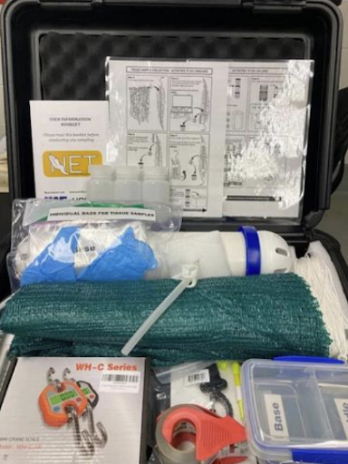 Test kit full of supplies