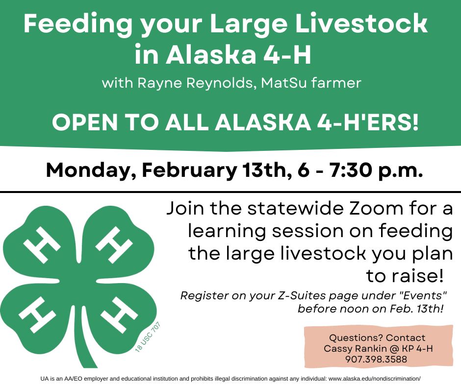 Feeding your large livestock in Alaska 4-H
