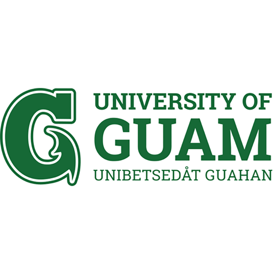 University of Guam, green text