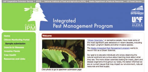 Blue and green page labeled Integrated Pest Management Program